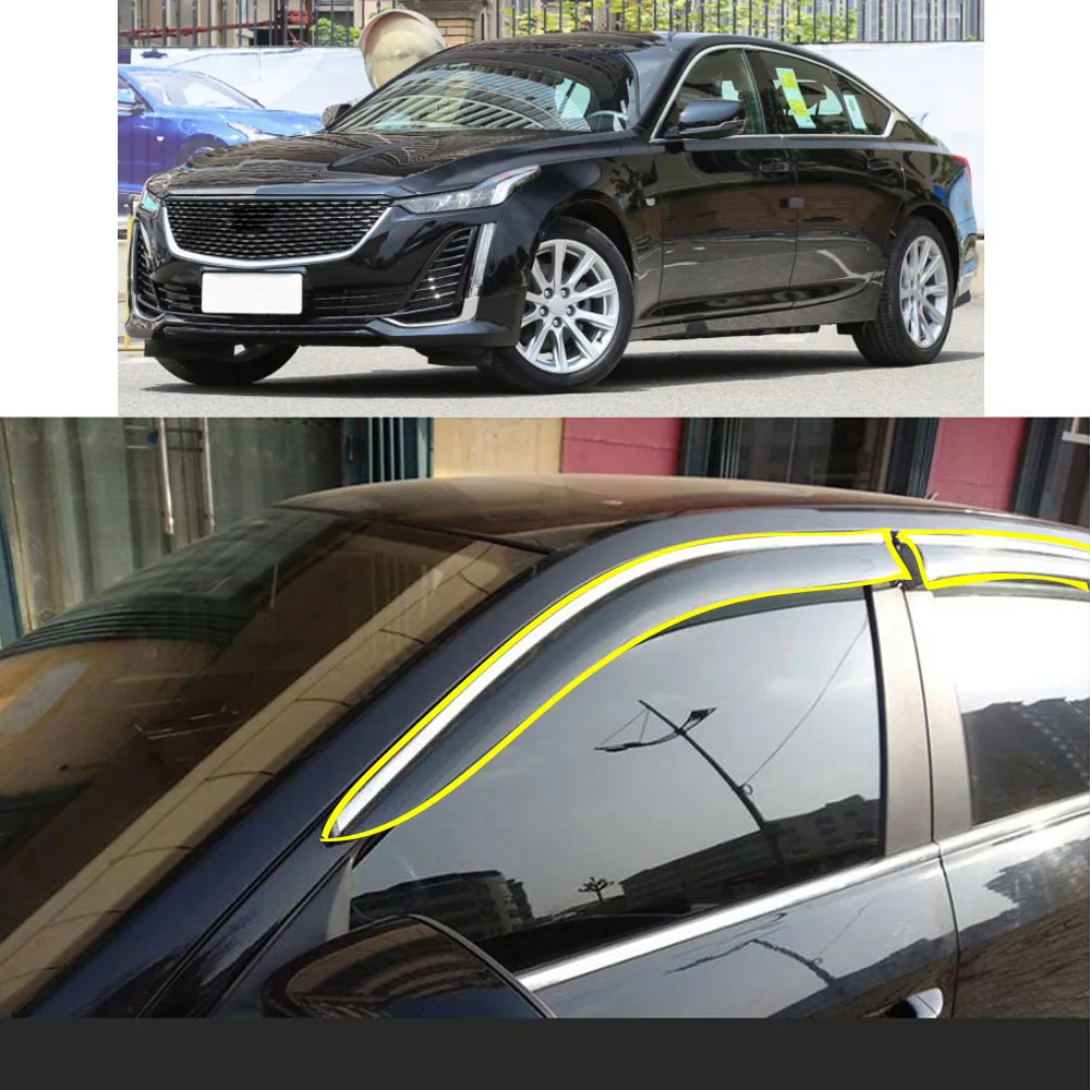 Car Body Styling Sticker Plastic Window Glass Wind Visor Rain/Sun Guard Vent Parts For Cadillac CT5 2019 2020 2021 2022
Car Body Styling Sticker Plastic Window Glass Wind Visor Rain/Sun Guard Vent Parts For Cadillac CT5 2019 2020 2021 2022