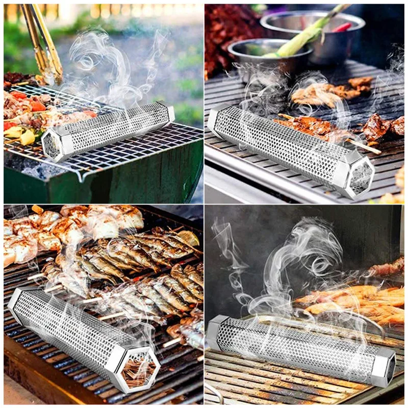 Stainless Steel Smoker Tube Fruit Wood Boxsmoker tube BBQ Box Outdoor Cold Smoke Tools
Stainless Steel Smoker Tube Fruit Wood Boxsmoker tube BBQ Box Outdoor Cold Smoke Tools