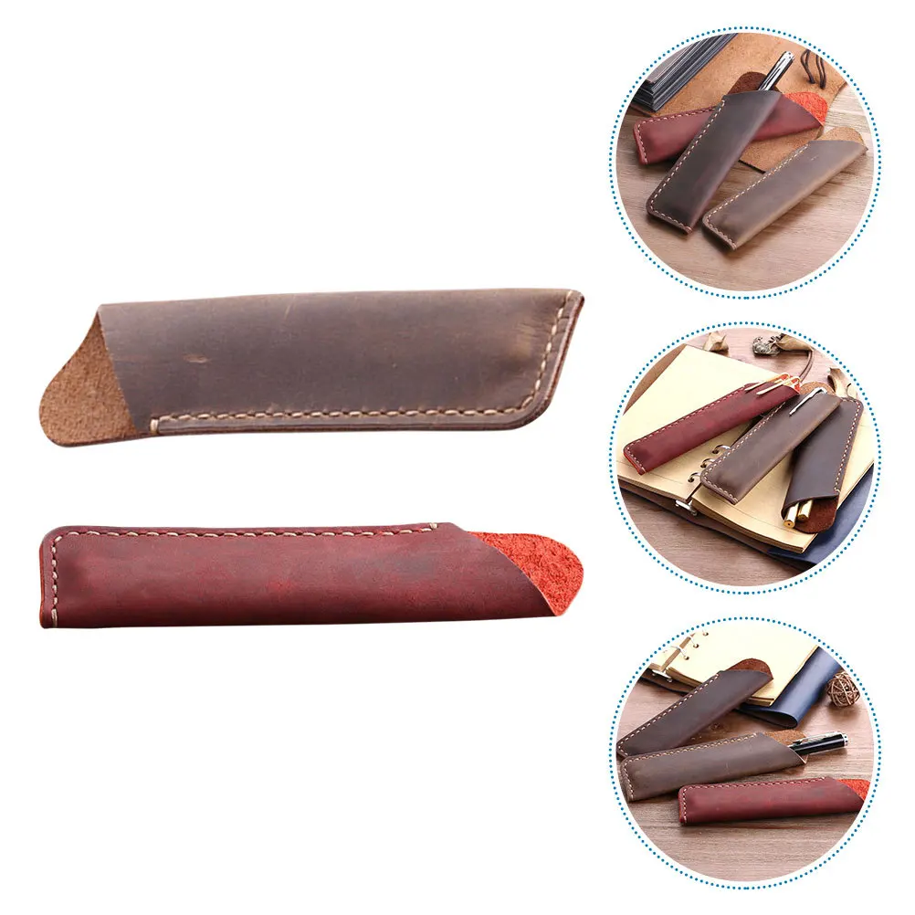 2Pcs Delicate Cowhide Pen Cases Retro Style Ballpoint Pen Pouches Multi-Functional Gift for Friends and Family
2Pcs Delicate Cowhide Pen Cases Retro Style Ballpoint Pen Pouches Multi-Functional Gift for Friends and Family