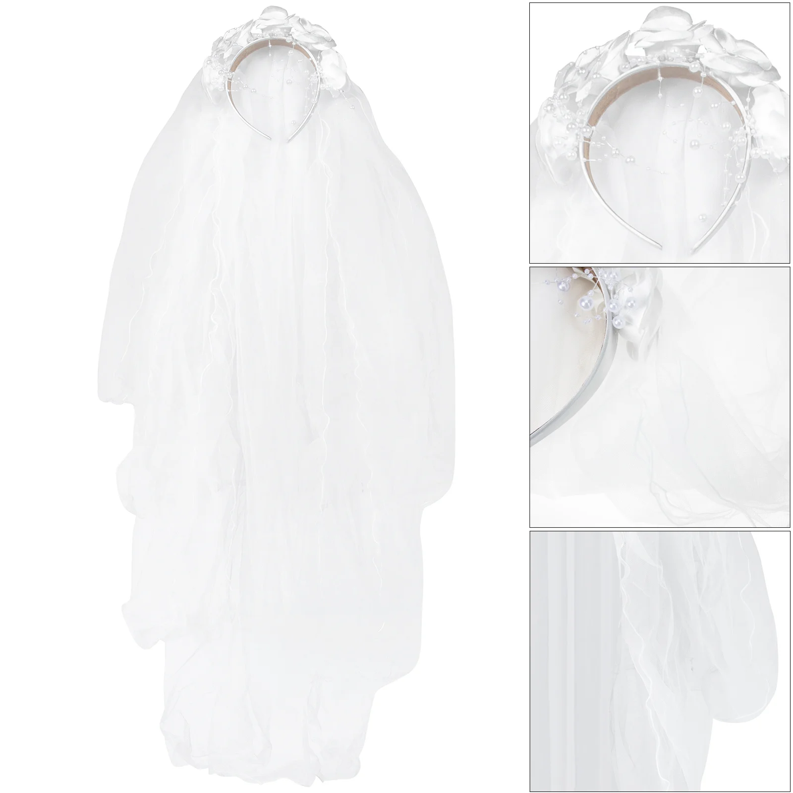 1Pcs Floral Crown Veil for Wedding Lace Headband Party Accessory Long White Veil Perfect Photo Prop Communion Dress
1Pcs Floral Crown Veil for Wedding Lace Headband Party Accessory Long White Veil Perfect Photo Prop Communion Dress