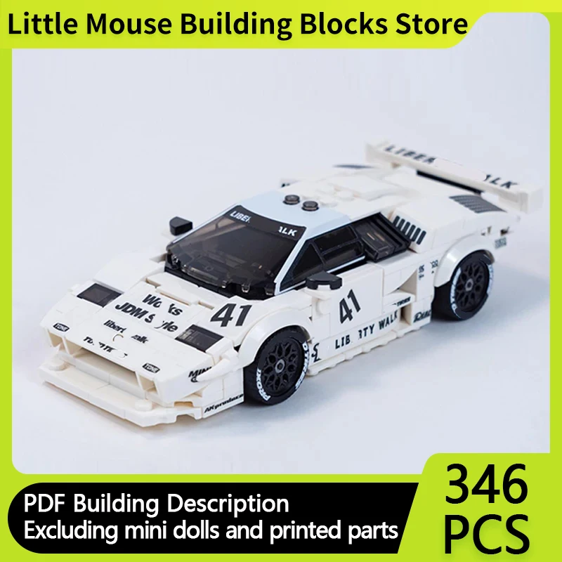 Speed Champion Model MOC Building Bricks Sports Car Countach LBWK Modular Technology Gifts Holiday Assemble Children Toys Suit
Speed Champion Model MOC Building Bricks Sports Car Countach LBWK Modular Technology Gifts Holiday Assemble Children Toys Suit