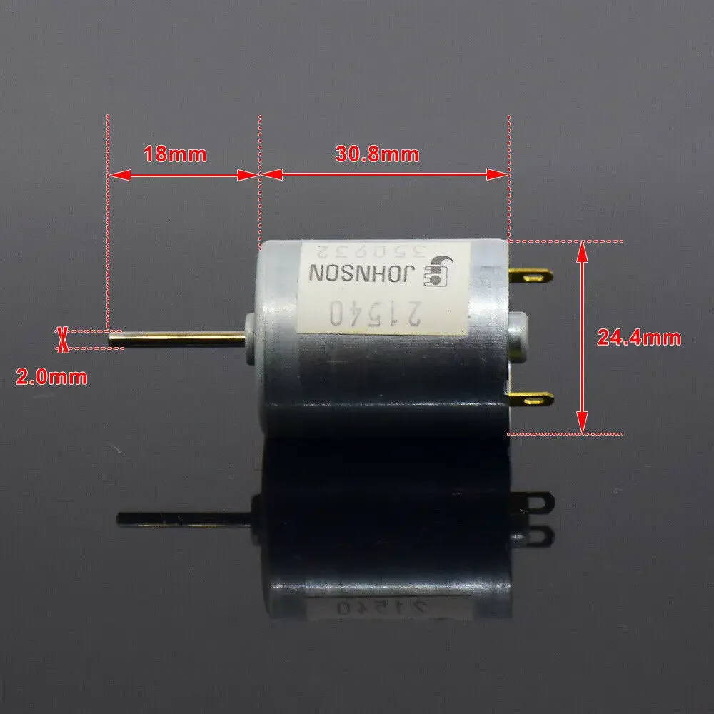 JOHNSON RF-370CA-12560 Mute Motor DC12V~24V 7250RPM Long Shaft for The Door Lock/ Window of Car
JOHNSON RF-370CA-12560 Mute Motor DC12V~24V 7250RPM Long Shaft for The Door Lock/ Window of Car