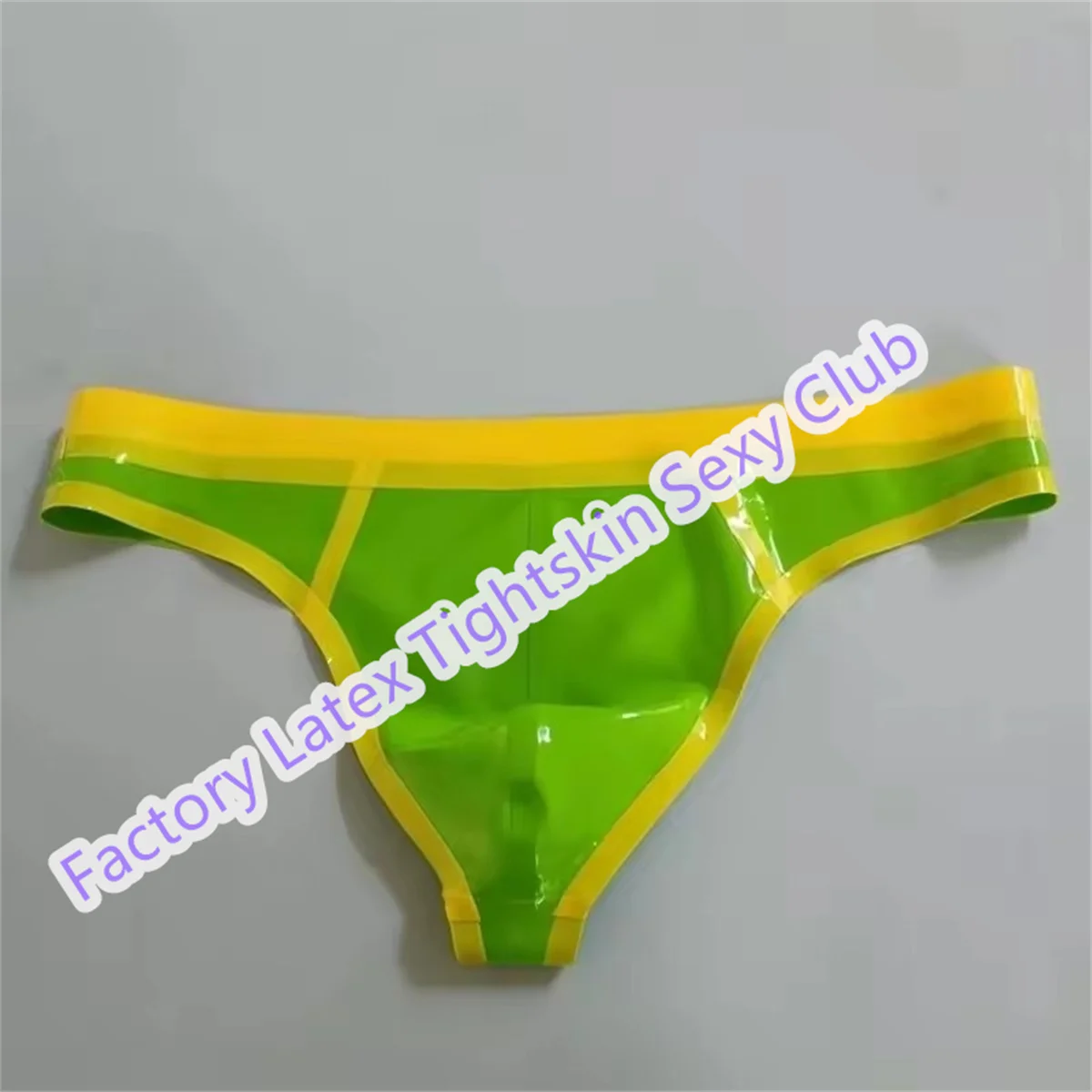 Male Latex Briefs Rubber Shorts Green with Yellow Underwear Halloween Cosplay Costumes Custom Made
Male Latex Briefs Rubber Shorts Green with Yellow Underwear Halloween Cosplay Costumes Custom Made