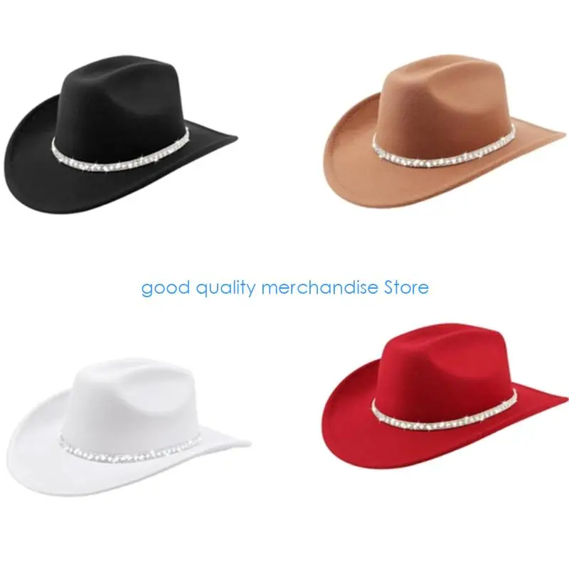 Y5JD удобные дышащие ковбойские шляпы в стиле вестерн элегантная отделка стразами для вечеринок, поездок и повседневного стиля
Y5JD удобные дышащие ковбойские шляпы в стиле вестерн элегантная отделка стразами для вечеринок, поездок и повседневного стиля