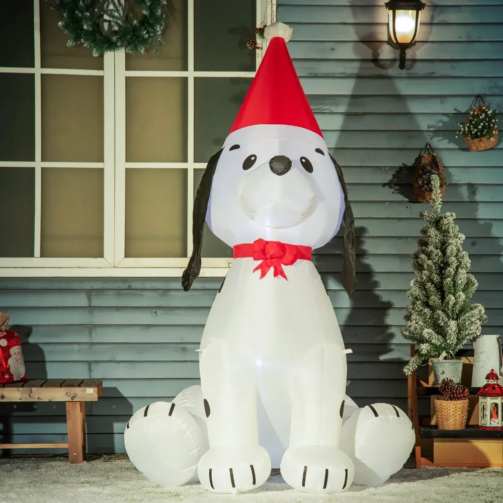 6' Inflatable Christmas Puppy Dog with Hat, Blow-Up Outdoor Display w/ LEDs
6' Inflatable Christmas Puppy Dog with Hat, Blow-Up Outdoor Display w/ LEDs