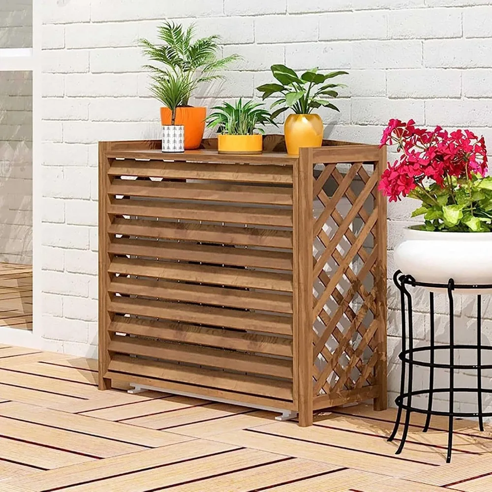 Solid Wood Air Conditioning Cover for Outside Unit Carbonized Air Conditioner Privacy Screen Plant Flower Pot Decorative Air Con
Solid Wood Air Conditioning Cover for Outside Unit Carbonized Air Conditioner Privacy Screen Plant Flower Pot Decorative Air Con