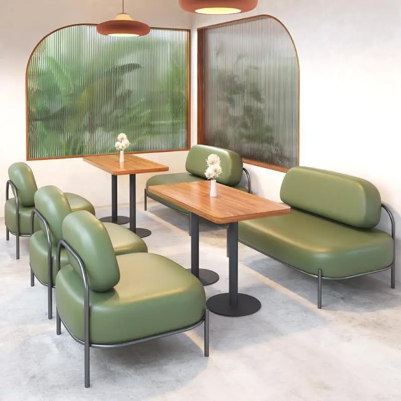 Milk tea shop table and chair combination cafe leisure club card seat sofa
Milk tea shop table and chair combination cafe leisure club card seat sofa