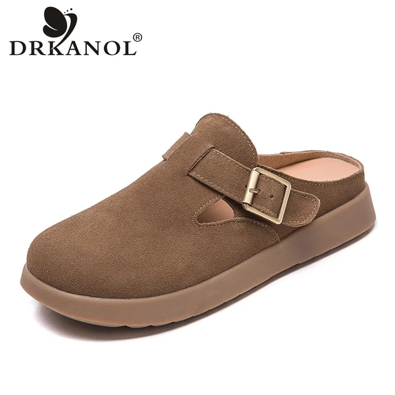 DRKANOL 2025 Literary Style Summer Slides Women Quality Round Toe Cow Suede Leather Slip On Flat Slippers Ladies Slingback Shoes
DRKANOL 2025 Literary Style Summer Slides Women Quality Round Toe Cow Suede Leather Slip On Flat Slippers Ladies Slingback Shoes