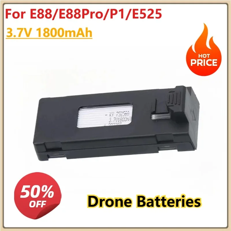 3.7V 1800mAh for E88/E88Pro/P1/E525 Folding Drones Serving As Flight Module with Long-lasting Endurance Lithium Batteries
3.7V 1800mAh for E88/E88Pro/P1/E525 Folding Drones Serving As Flight Module with Long-lasting Endurance Lithium Batteries