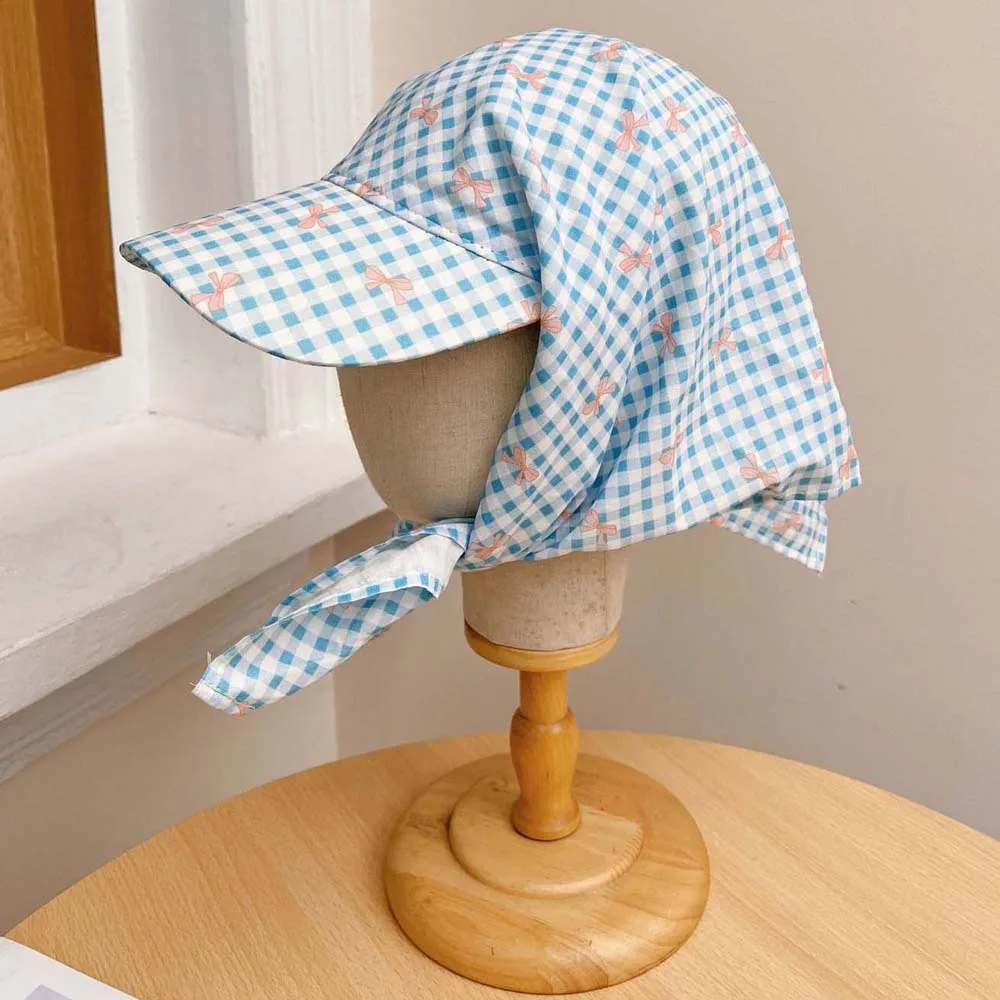 Driving Rural Style Headscarf Baseball Hat Plaid Breathable Scarf Peaked Cap Soft Bow Strappy Bandana Cap Spring
Driving Rural Style Headscarf Baseball Hat Plaid Breathable Scarf Peaked Cap Soft Bow Strappy Bandana Cap Spring