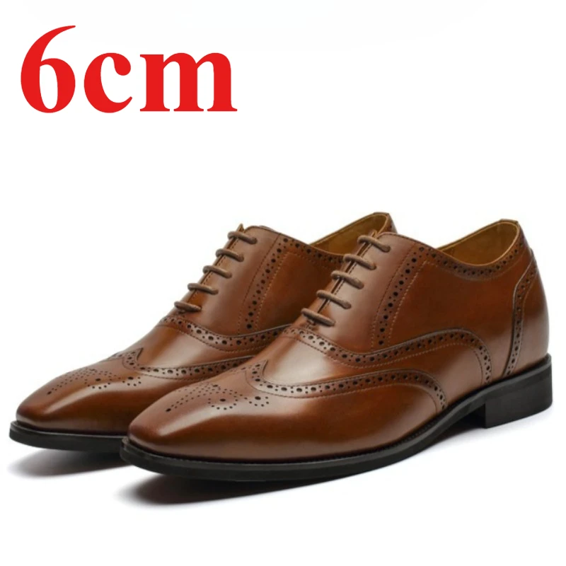 Коричневые кожаные туфли-дерби для мужчин, увеличивающие рост на 6 см, из натуральной кожи, с эффектом увеличения высоты
Коричневые кожаные туфли-дерби для мужчин, увеличивающие рост на 6 см, из натуральной кожи, с эффектом увеличения высоты