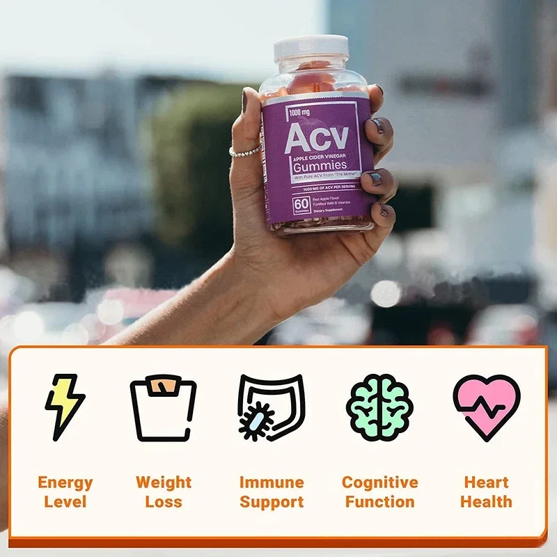 1 bottle of apple cider vinegar gummies to improve metabolism regulate blood sugar levels promote digestion health food
1 bottle of apple cider vinegar gummies to improve metabolism regulate blood sugar levels promote digestion health food