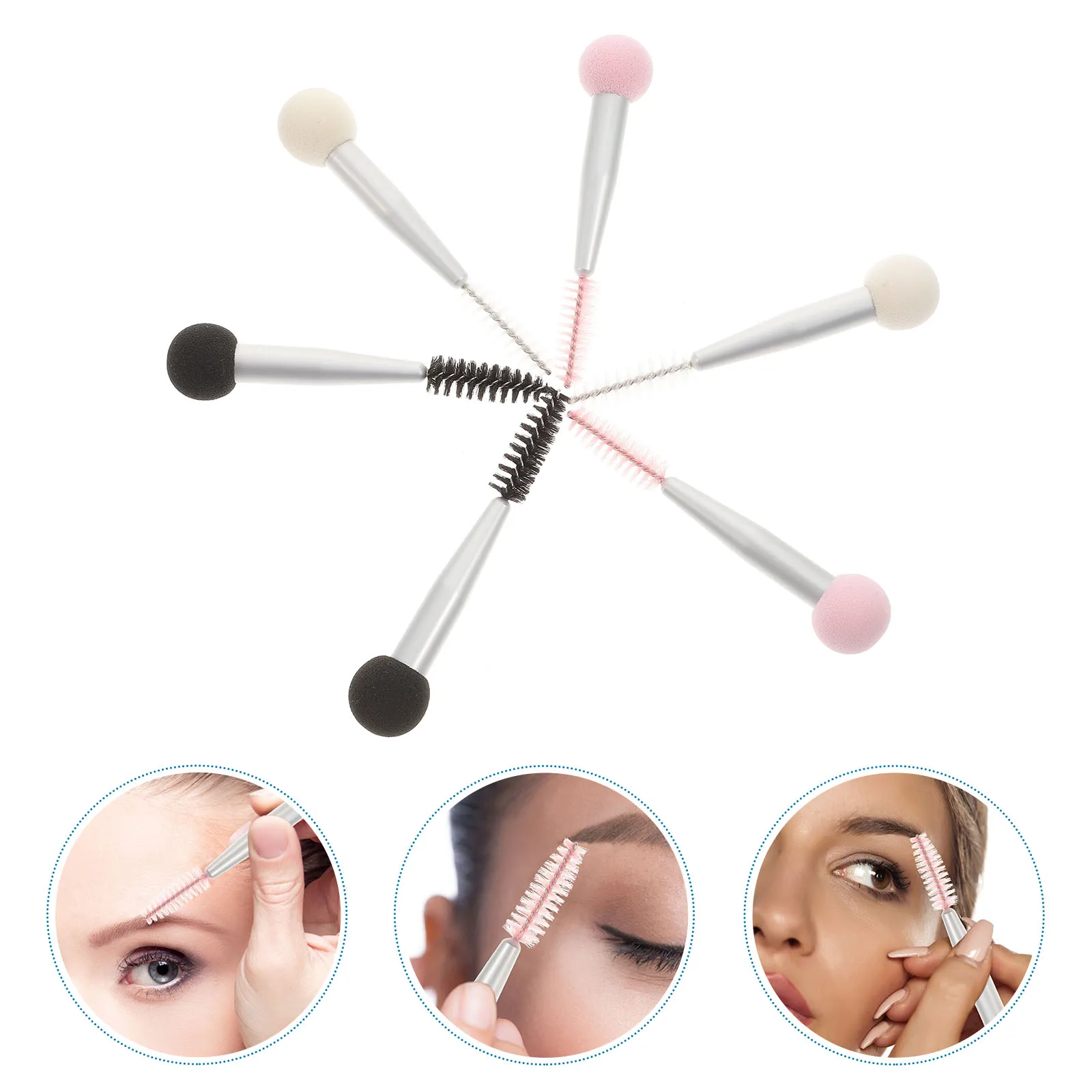 6Pcs Makeup Sponge Double Head Applicator Eyebrow Eyelash Mascara Brush Set Blending Puff for Foundation Powder Cream
6Pcs Makeup Sponge Double Head Applicator Eyebrow Eyelash Mascara Brush Set Blending Puff for Foundation Powder Cream