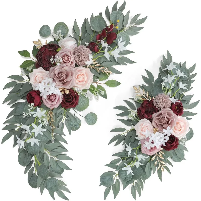 Wedding Arch Flowers (Pack of 2), Artificial Burgundy Wedding Flowers for Wedding Welcome Signs Decorations and Arch Flowers
Wedding Arch Flowers (Pack of 2), Artificial Burgundy Wedding Flowers for Wedding Welcome Signs Decorations and Arch Flowers