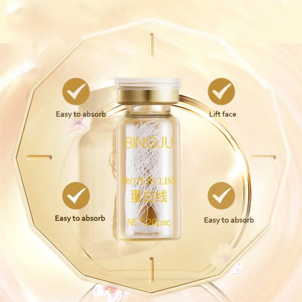 Collagen Protein Silk Thread Line 20-100pcs/Bottle Face Lifting Essence Absorbable Pores Remove Anti-Aging Facial Serum
Collagen Protein Silk Thread Line 20-100pcs/Bottle Face Lifting Essence Absorbable Pores Remove Anti-Aging Facial Serum