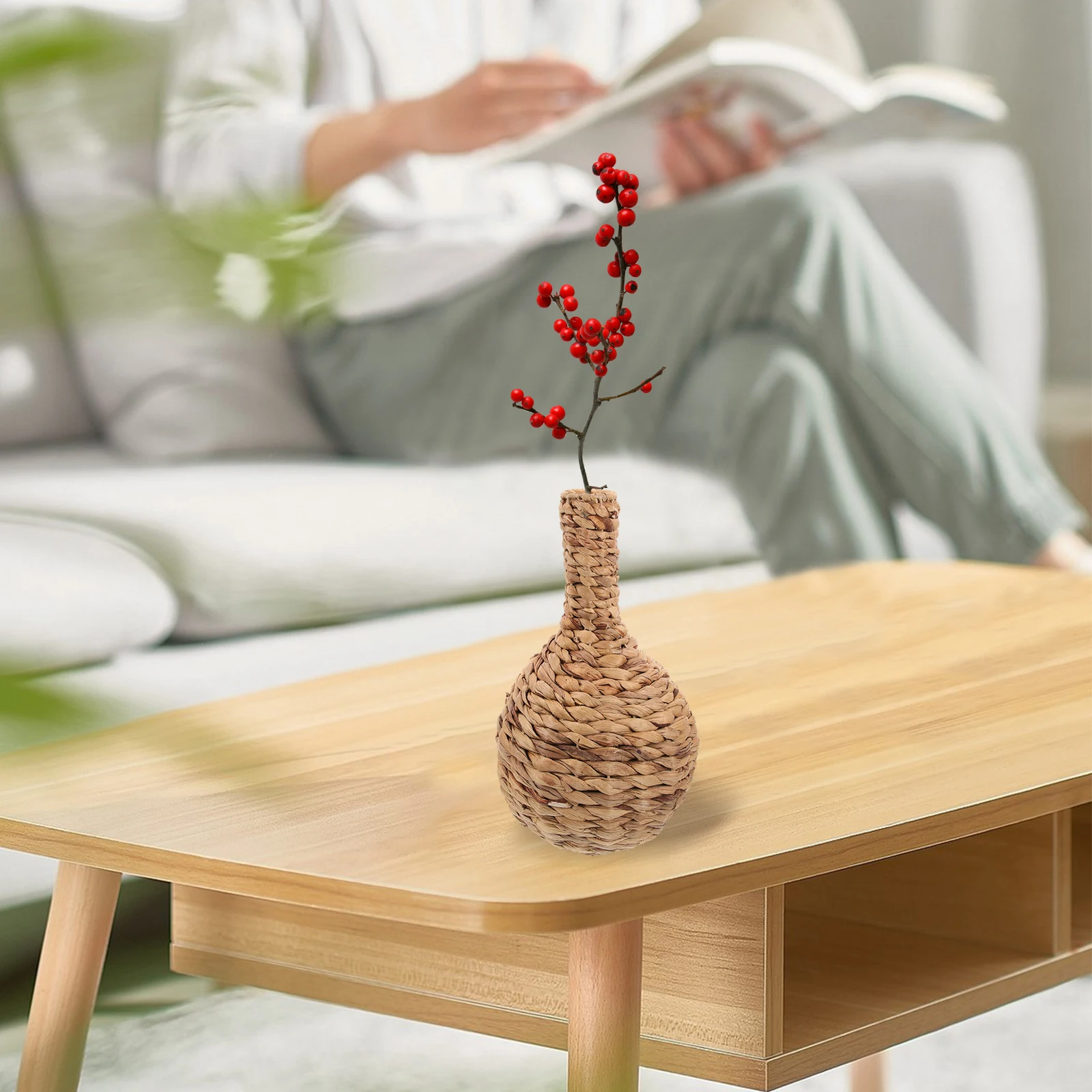 Woven Vase Rustic Flower Arrangement Holder Creative Home Decor Indoor Centerpiece Simple Woven Vase Decorative Flower Holder
Woven Vase Rustic Flower Arrangement Holder Creative Home Decor Indoor Centerpiece Simple Woven Vase Decorative Flower Holder