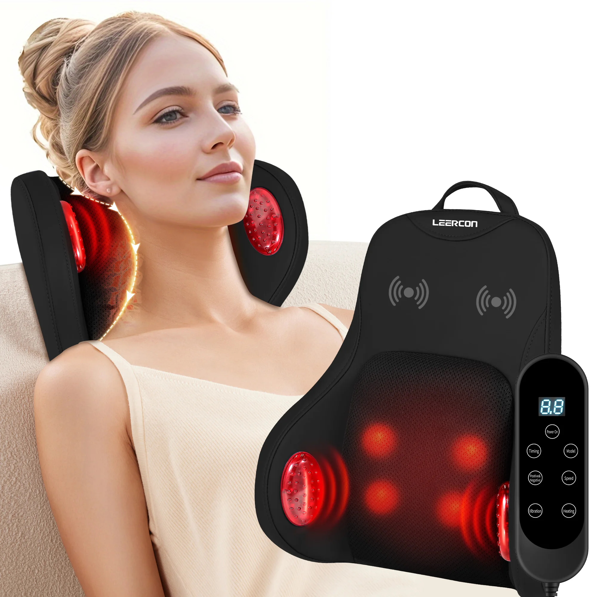 Leercon Shipping from USA Home acupressure portable body massager rolling kneading head back and neck massager
Leercon Shipping from USA Home acupressure portable body massager rolling kneading head back and neck massager