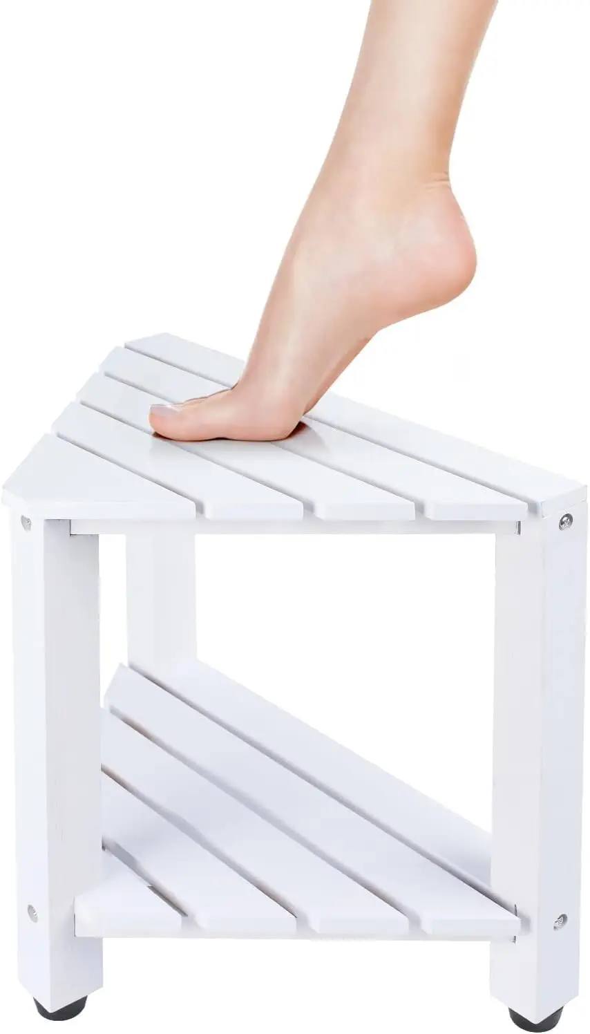 Corner Shower Foot Rest Stool With Storage Shelf 13.3 Inch Wooden Bath Bench For Shaving Legs
Corner Shower Foot Rest Stool With Storage Shelf 13.3 Inch Wooden Bath Bench For Shaving Legs