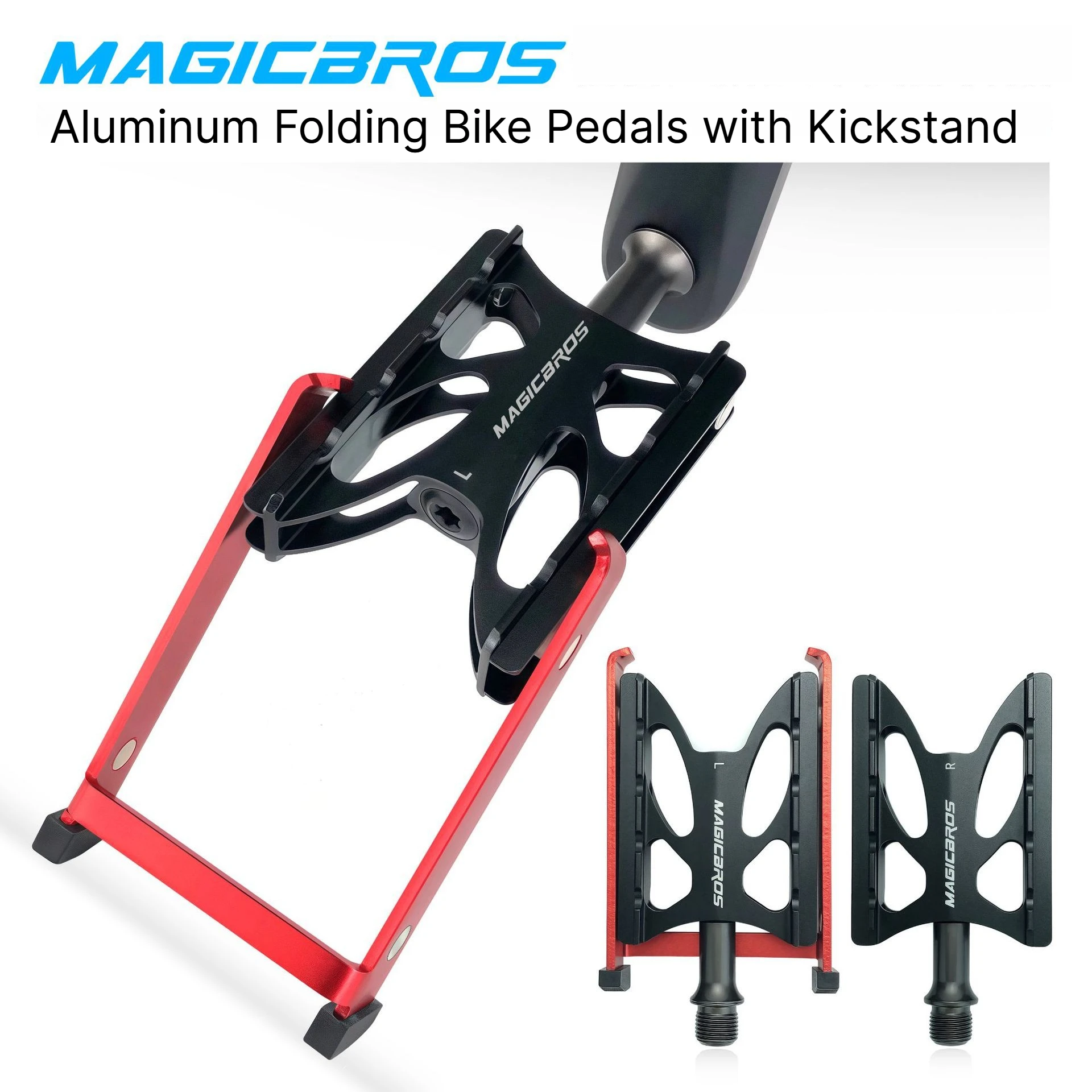 MAGICBROS DU Bearing Aluminum Bicycle Pedals with Support Kickstand for Mountain Road Bikes
MAGICBROS DU Bearing Aluminum Bicycle Pedals with Support Kickstand for Mountain Road Bikes