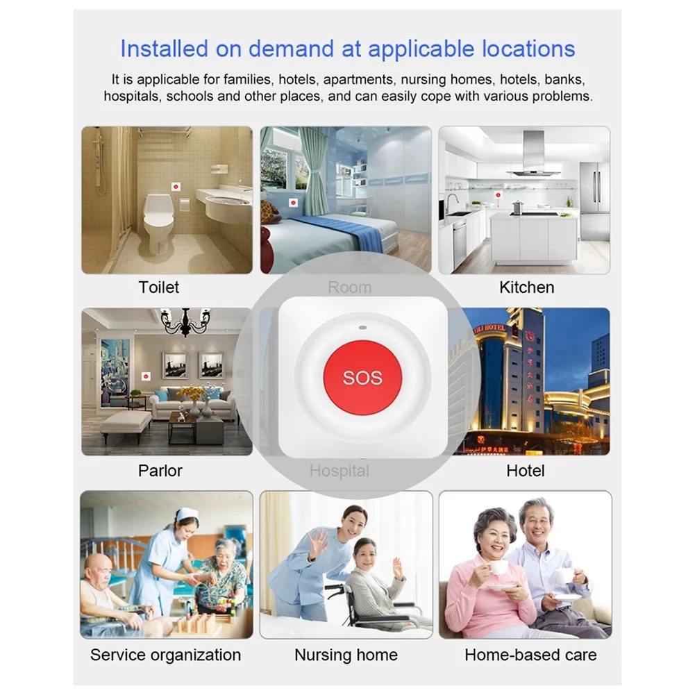 Умная кнопка SOS ABZW: беспроводной пейджер для оповещения близких, кнопка экстренного вызова для детей, пожилых людей и пациентов
Умная кнопка SOS ABZW: беспроводной пейджер для оповещения близких, кнопка экстренного вызова для детей, пожилых людей и пациентов