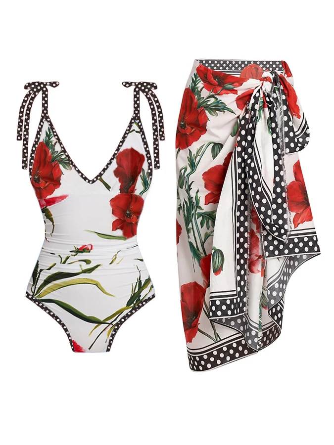Women One Piece Swimsuit Boho Rose Print V-neck Swimming Costume 2023 Summer Luxury Shorts Bourkini Sexy Sling Bikini Monokini
Women One Piece Swimsuit Boho Rose Print V-neck Swimming Costume 2023 Summer Luxury Shorts Bourkini Sexy Sling Bikini Monokini