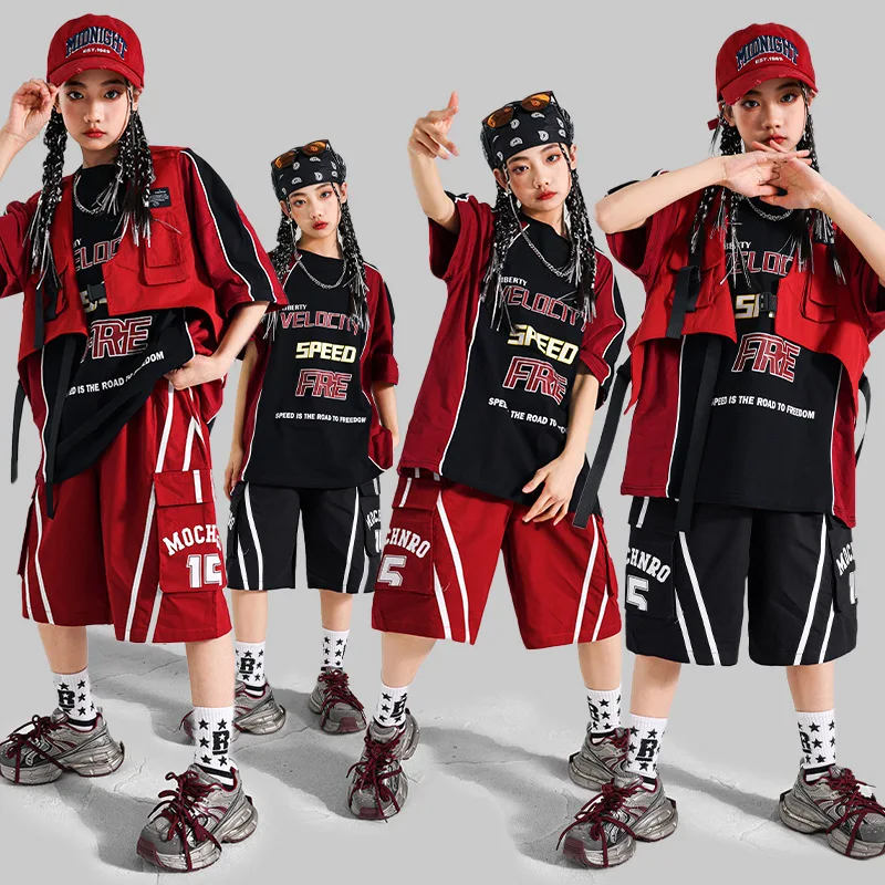 New Kids Fashion Hiphop Jazz Dance Costumes T-shirt Shorts Clothing Set for Boy Girl Hip Hop Street Style Outfit Suit Stage Wear
New Kids Fashion Hiphop Jazz Dance Costumes T-shirt Shorts Clothing Set for Boy Girl Hip Hop Street Style Outfit Suit Stage Wear