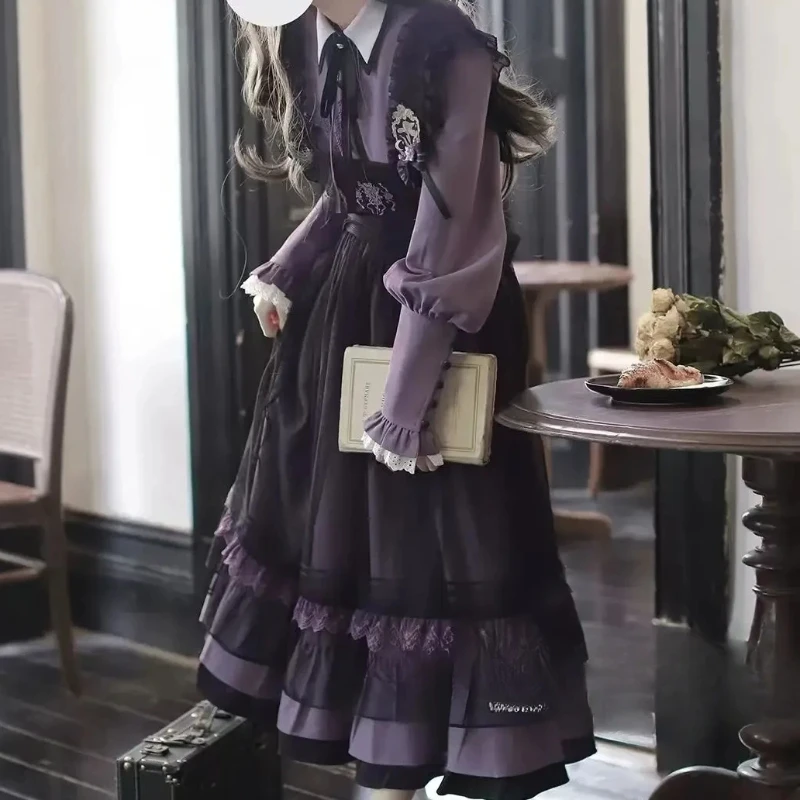 2025 Grey Purple Long Dress Women Elegant Victorian Lolita Witch Academy Flower Mesh Cover Black Dresses 2025 husdi2
2025 Grey Purple Long Dress Women Elegant Victorian Lolita Witch Academy Flower Mesh Cover Black Dresses 2025 husdi2