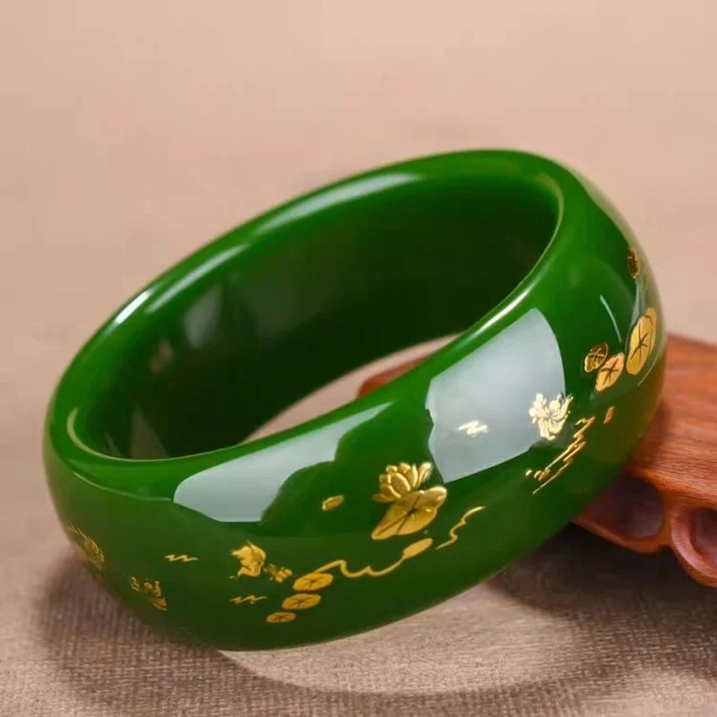 Xinjiang Hetian Jade Jasper Расширенный браслет женский шпинат зеленый счастливый браслет
Xinjiang Hetian Jade Jasper Расширенный браслет женский шпинат зеленый счастливый браслет
