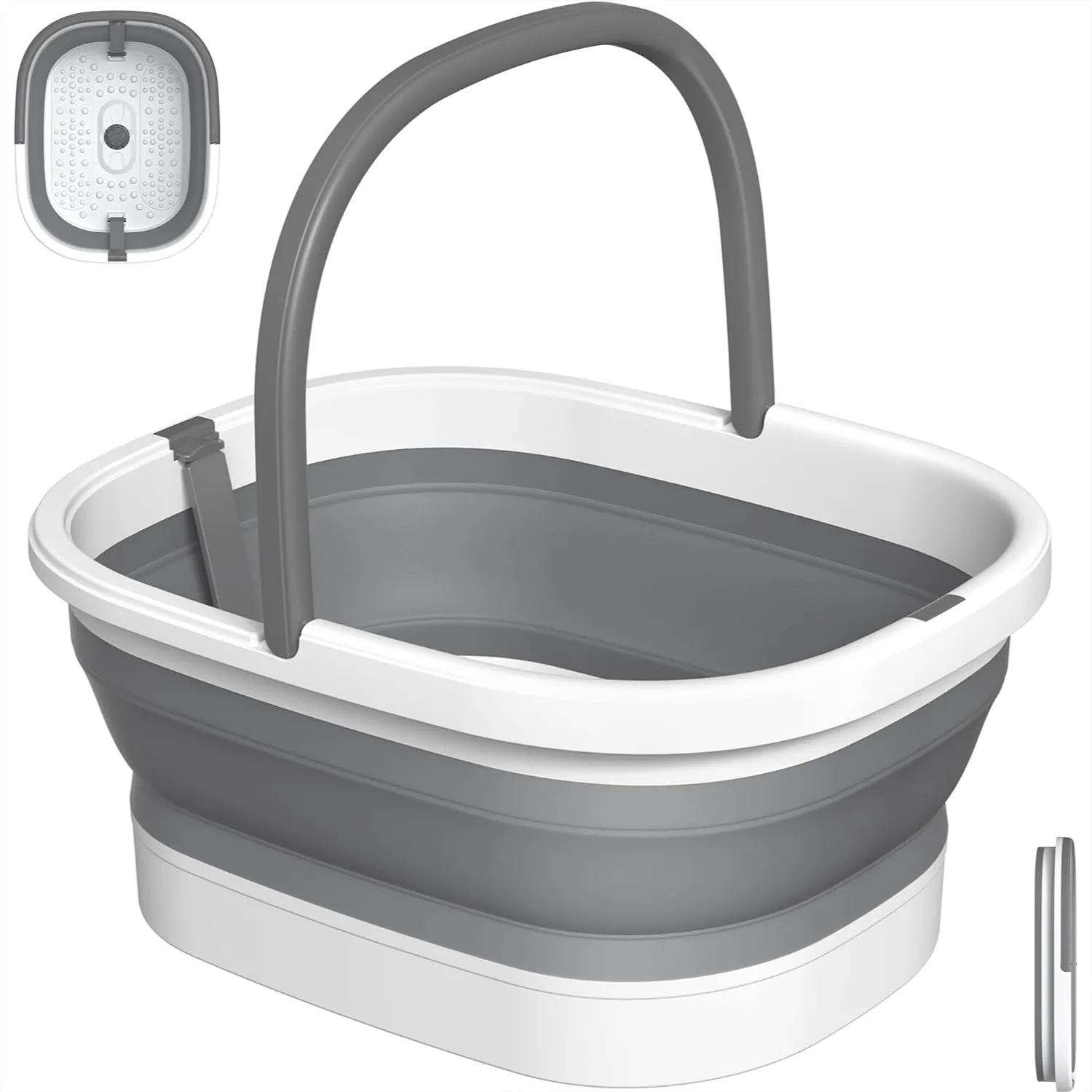 Collapsible Foot Soaking Tub with 138 Acupressure Nodes and Pumice Stone for Foot Bath, Pedicure Spa, Space-Saving Design, Gifts
Collapsible Foot Soaking Tub with 138 Acupressure Nodes and Pumice Stone for Foot Bath, Pedicure Spa, Space-Saving Design, Gifts