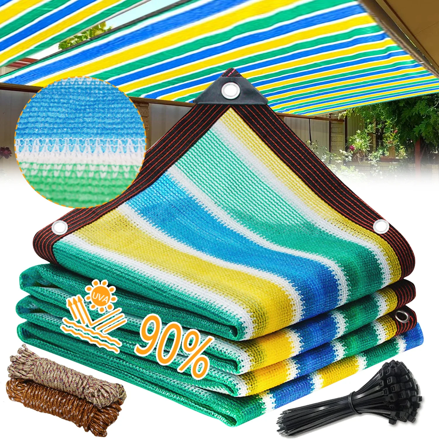 Multisize Rectangle Sun Shade Sail Colored Stripe Sun Shade Sails Canopy Sun Block Awning for Outdoor Patio Garden Backyard
Multisize Rectangle Sun Shade Sail Colored Stripe Sun Shade Sails Canopy Sun Block Awning for Outdoor Patio Garden Backyard