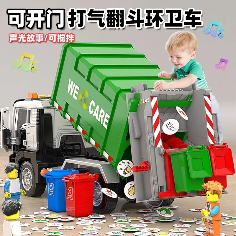 City Garbage Truck Model, Sound & Light Die-cast Sanitation Truck, Garbage Classification Educational Toy for Kids
City Garbage Truck Model, Sound & Light Die-cast Sanitation Truck, Garbage Classification Educational Toy for Kids
