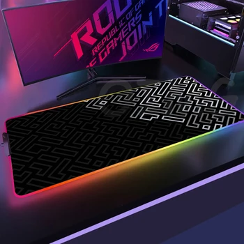 Line Design Large RGB Mouse Pad Gaming Mousepads LED Mouse Mat Gamer Desk Mats Rubber Table Rug With Backlit Desk Pads