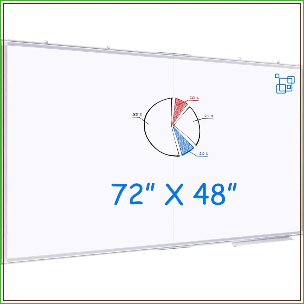 72x48 Inch Magnetic Whiteboard, Wall-Mounted Aluminum Frame Dry Erase Board with Pen Tray for Office Classroom Home
72x48 Inch Magnetic Whiteboard, Wall-Mounted Aluminum Frame Dry Erase Board with Pen Tray for Office Classroom Home