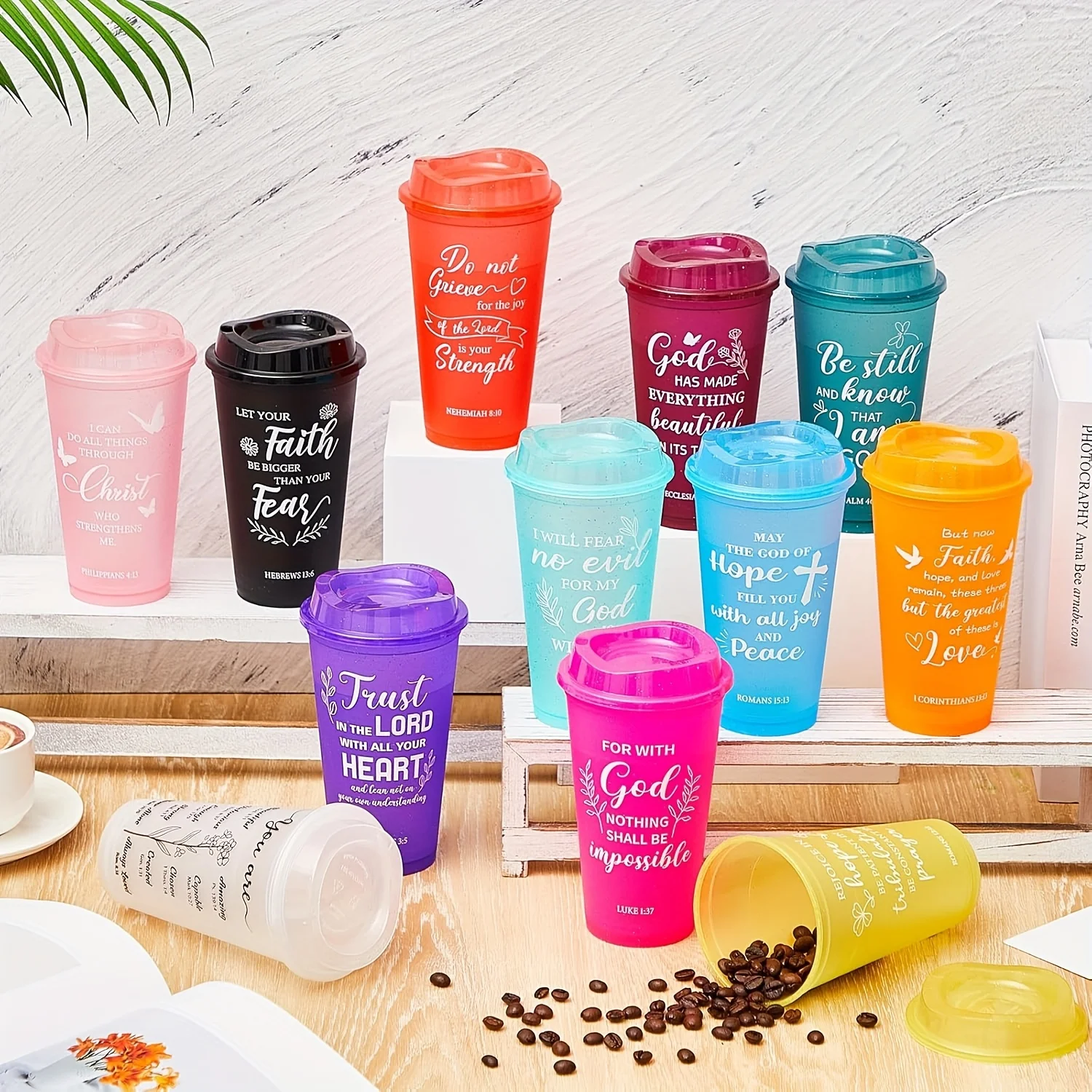Set of 24 Christian-Themed Cups Featuring Bible Verses, 16Oz Plastic Tumblers That Are Inspirational And Spiritual, Complete wit
Set of 24 Christian-Themed Cups Featuring Bible Verses, 16Oz Plastic Tumblers That Are Inspirational And Spiritual, Complete wit