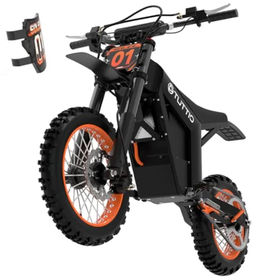 Electric dirt bike for teens and adults, aluminum alloy frame, black, 2000W motor with 37MPH top speed, 48V 21Ah battery, 200NM
Electric dirt bike for teens and adults, aluminum alloy frame, black, 2000W motor with 37MPH top speed, 48V 21Ah battery, 200NM
