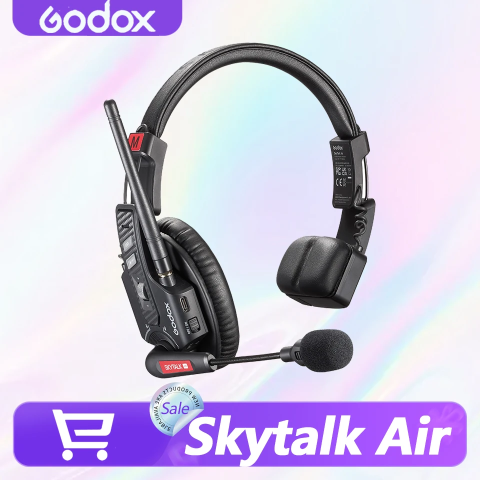 Godox Skytalk Air Wireless Intercom System for Group Communication with Noise Free Design 20H Battery Life 500m Transmittion
Godox Skytalk Air Wireless Intercom System for Group Communication with Noise Free Design 20H Battery Life 500m Transmittion