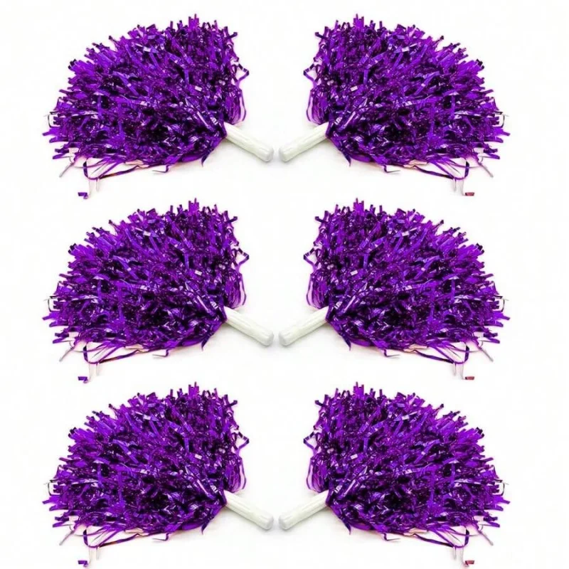 6PCS Pom Poms Cheerleading With Handle - Perfect For Sports Teams, Dance Training, And Party Celebrations(Purple)
6PCS Pom Poms Cheerleading With Handle - Perfect For Sports Teams, Dance Training, And Party Celebrations(Purple)