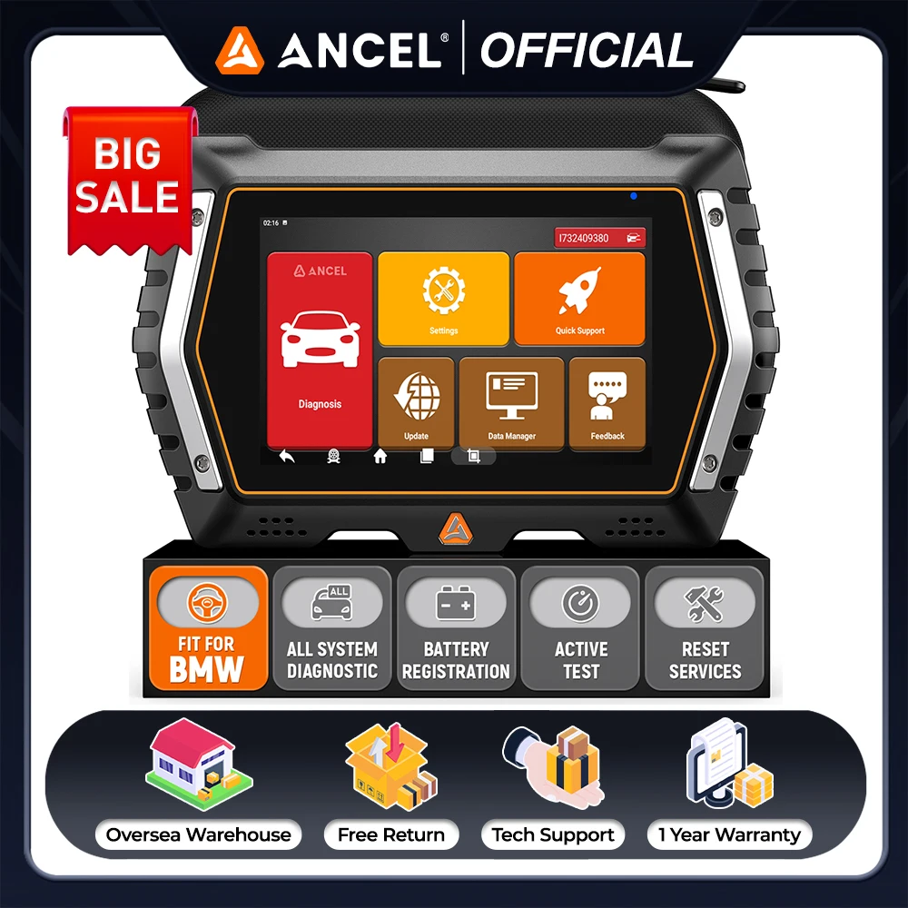 ANCEL V3 Elite for BMW OBD2 Scanner Full Systems Bidirectional Scan Tool ECU Coding 40+ Reset IMMO DPF ABS TPMS for BMW MINI RR
ANCEL V3 Elite for BMW OBD2 Scanner Full Systems Bidirectional Scan Tool ECU Coding 40+ Reset IMMO DPF ABS TPMS for BMW MINI RR