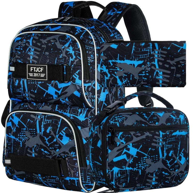 17 Inch School Bag College Bookbag with Lunch Bag Set, Water Resistant Graffiti Backpacks for Teens Boys Man Students (Blue)
17 Inch School Bag College Bookbag with Lunch Bag Set, Water Resistant Graffiti Backpacks for Teens Boys Man Students (Blue)
