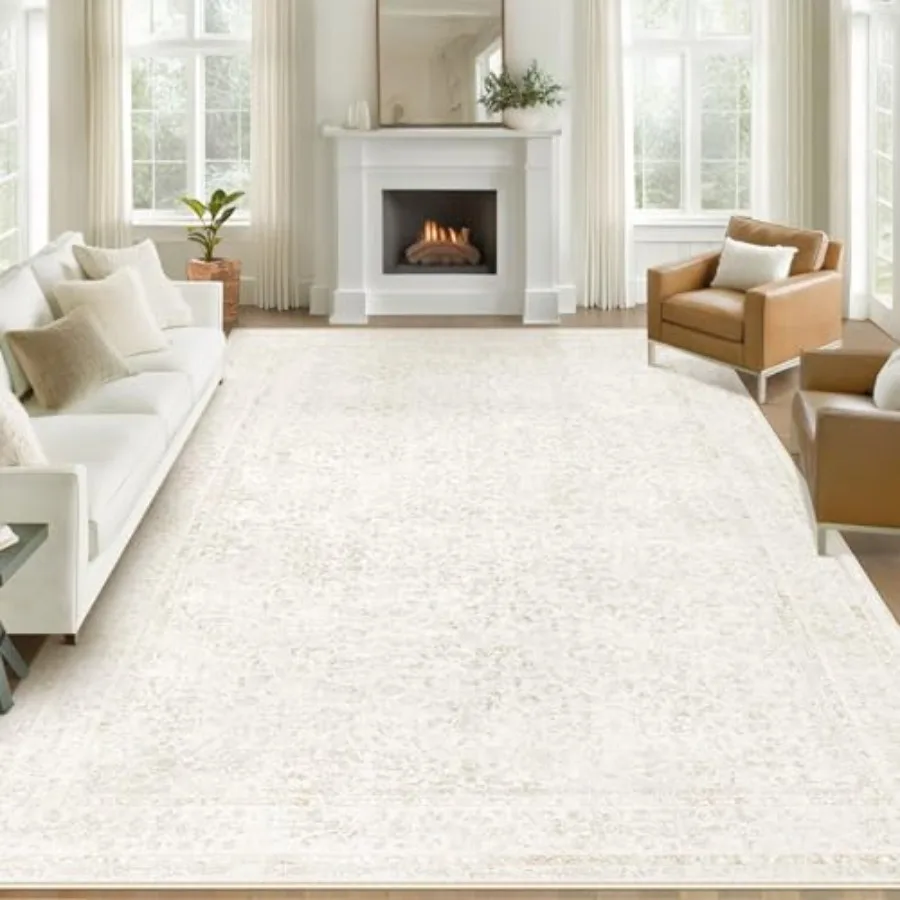 Living room washable large vintage floral rug in beige, low pile non-slip boho carpet for bedroom dining home office 8'x10'
Living room washable large vintage floral rug in beige, low pile non-slip boho carpet for bedroom dining home office 8'x10'