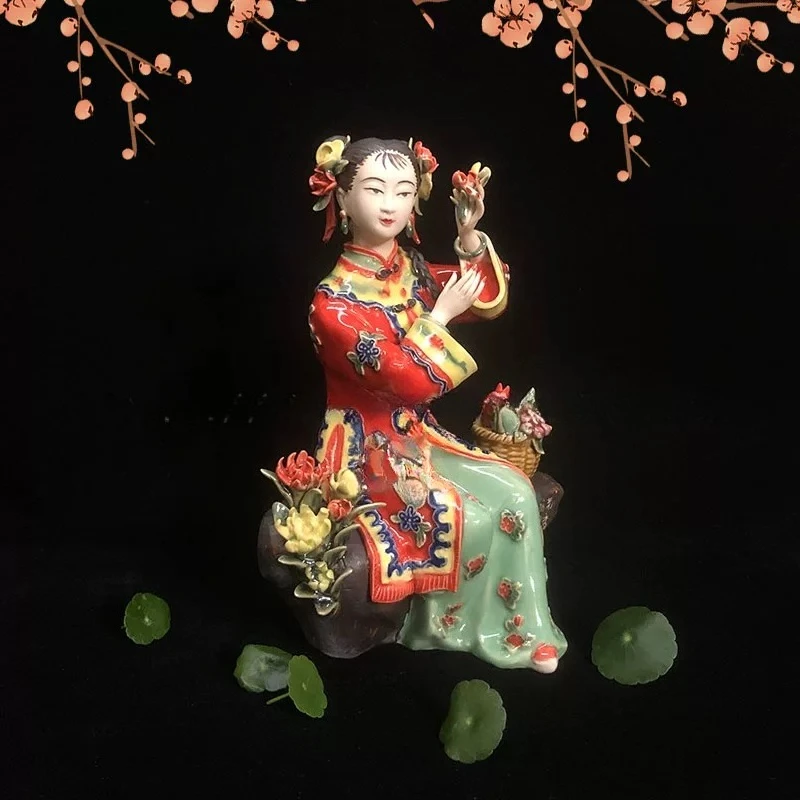 Shiwan doll classical ceramic lady ornament versatile home living room study creative decoration
Shiwan doll classical ceramic lady ornament versatile home living room study creative decoration