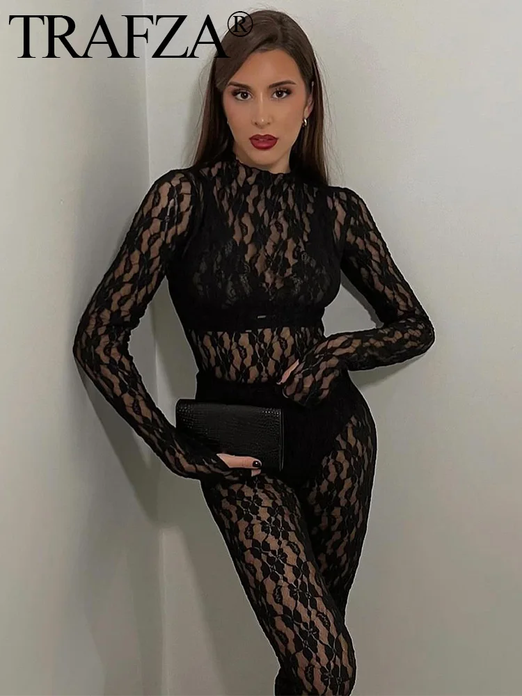 TRAFZA 2023 Summer Lace Leggings For Women Fashion Hollow Out Flare Pants Slim Long Pant Female Chic Versatile Women's Trousers
TRAFZA 2023 Summer Lace Leggings For Women Fashion Hollow Out Flare Pants Slim Long Pant Female Chic Versatile Women's Trousers