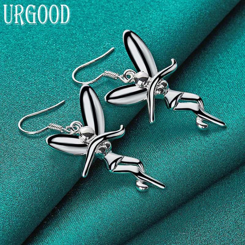925 Sterling Silver Dancing Angel Drop Earrings For Women Party Engagement Wedding Fashion Jewelry Gift
925 Sterling Silver Dancing Angel Drop Earrings For Women Party Engagement Wedding Fashion Jewelry Gift