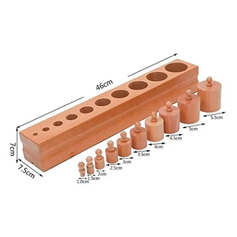 Wholesale Custom Multicolor Montessori Knobbed Cylinder Blocks Teaching Materials Wooden Educational Early Learning Tools Toys
Wholesale Custom Multicolor Montessori Knobbed Cylinder Blocks Teaching Materials Wooden Educational Early Learning Tools Toys