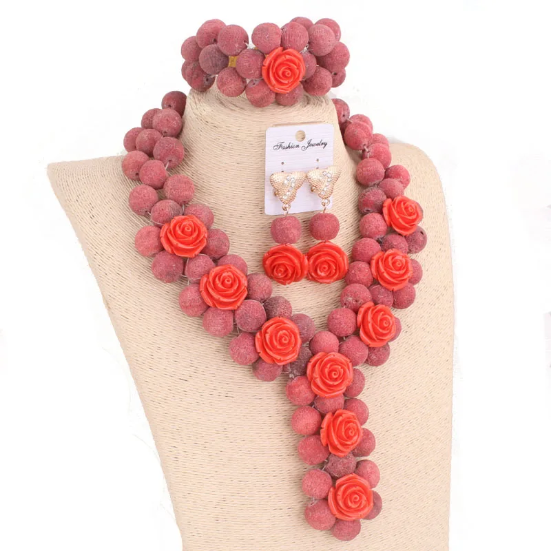 Grass Coral African Jewelry Sets For Women 2024 Luxury Craft Flower Nigerian Weddings Necklace Set
Grass Coral African Jewelry Sets For Women 2024 Luxury Craft Flower Nigerian Weddings Necklace Set
