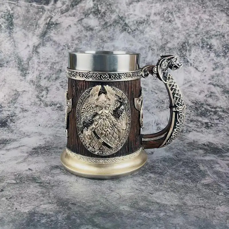 Norse Mythology Viking Thor And Odin Beer Mugs Coffee Cups Tankard Stainless Steel 3D Resin Mug Drinkware Men's Gift Home Decor
Norse Mythology Viking Thor And Odin Beer Mugs Coffee Cups Tankard Stainless Steel 3D Resin Mug Drinkware Men's Gift Home Decor