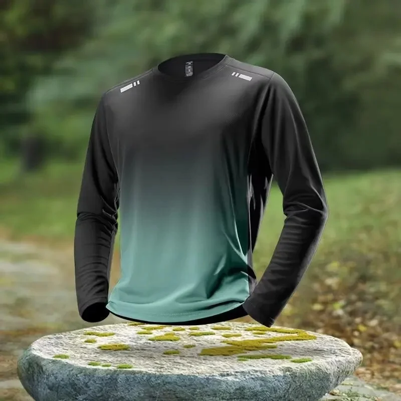 New Fashion Ice Silk Thin Summer Long Sleeve T-Shirt Men's Fashion Loose Casual Sports Top Hollow Mesh Quick Dry Shirt Male Top
New Fashion Ice Silk Thin Summer Long Sleeve T-Shirt Men's Fashion Loose Casual Sports Top Hollow Mesh Quick Dry Shirt Male Top