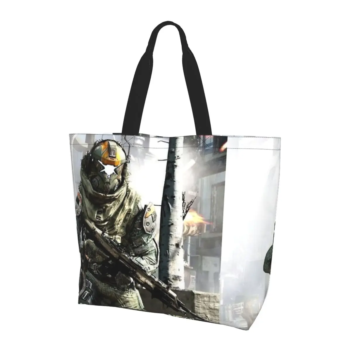 Titanfall 2 Helmet Shopping Tote Bag Canvas Large Capacity Shoulder Bags Shopper Grocery Handbag for Women
Titanfall 2 Helmet Shopping Tote Bag Canvas Large Capacity Shoulder Bags Shopper Grocery Handbag for Women