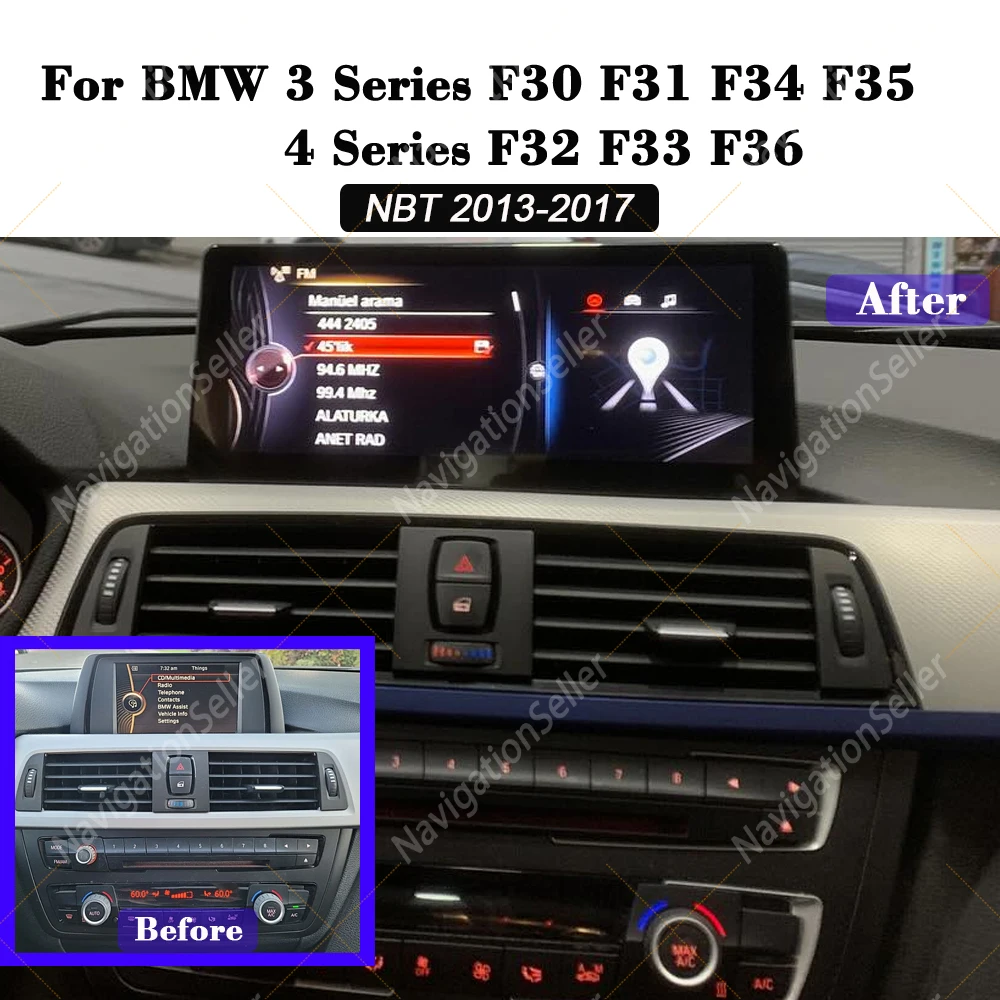 Car Multimedia Player For BMW 3 4 Series F30 F31 F32 F33 F34 F36 NBT 10.25 Screen Retrofit Carplay Android Auto Radio Stereo DAB
Car Multimedia Player For BMW 3 4 Series F30 F31 F32 F33 F34 F36 NBT 10.25 Screen Retrofit Carplay Android Auto Radio Stereo DAB