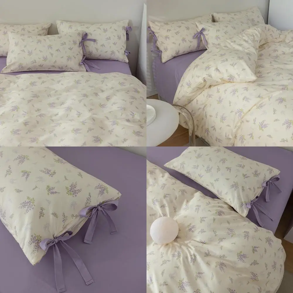 Комплект постельного белья Twin Size из 3 предметов в стиле коттеджкор, 100% хлопок, с лавандовым цветочным узором, на молнии, 68x86 дюймов
Комплект постельного белья Twin Size из 3 предметов в стиле коттеджкор, 100% хлопок, с лавандовым цветочным узором, на молнии, 68x86 дюймов